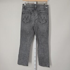 Mother The Hustler Ankle Jeans Northern Lights Grey High Rise Flare Size 32